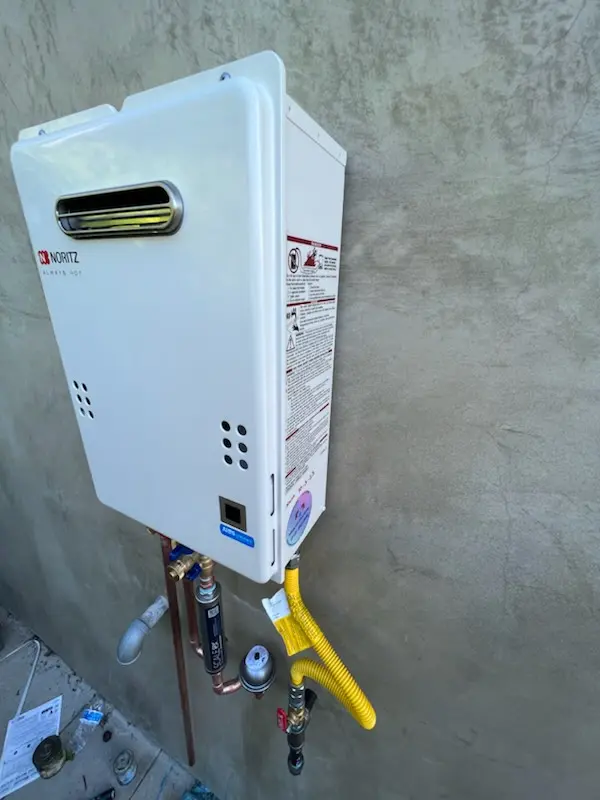 Tankless water heater installation for Dudley - Brunswick King homes
